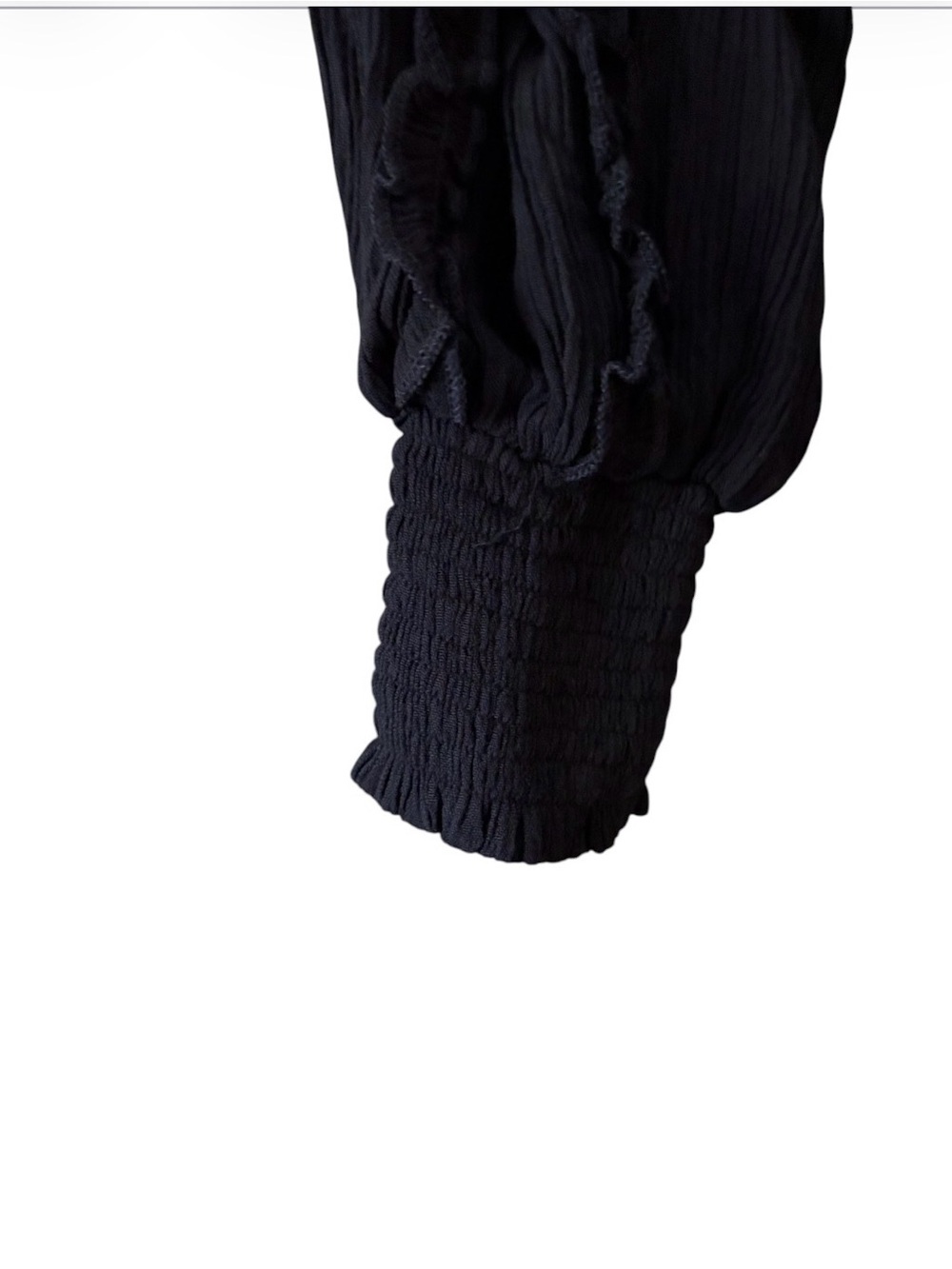 Wayward Fancies eShakti Black Dress Long Sleeve Ruffled - Picture 7 of 8